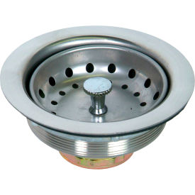 BK Resources 304 Stainless Steel Basket Drain with Crumb Cup 3-1/2