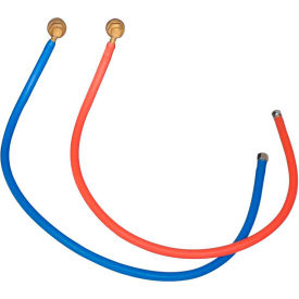 BK Resources Flexible Color Coded Water Line Connectors (Red) Hot (Blue) Cold WL-36