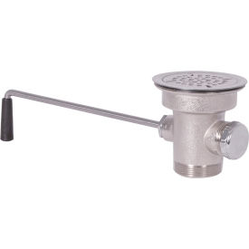 BK Resources Twist Handle Lever Drain Waste Valve with Overflow Outlet & Cap BK-LWR-3