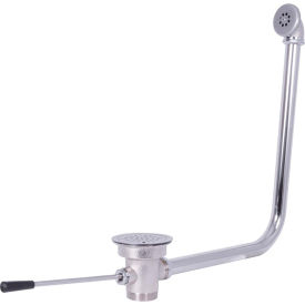 BK Resources Straight Lever Drain Waste Valve with Overflow 3-1/2