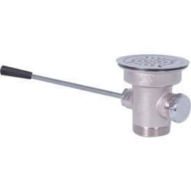 BK Resources Straight Lever Drain Waste Valve With Overflow Outlet & Cap BK-SLW-3