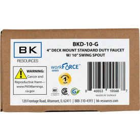 WorkForce Standard Duty Faucet 10