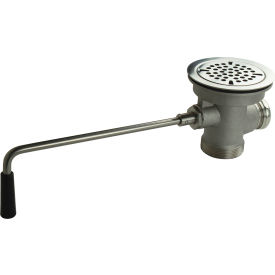 Evolution Stainless Steel Rotary Ball Valve Lever Waste Drain w/ Twist Handle & 3-1/2