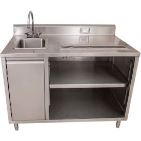 BK Resources Stainless Beverage Table Sink On Left 5