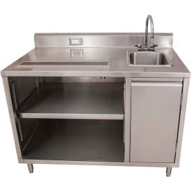 BK Resources Stainless Beverage Table Sink On Right 5