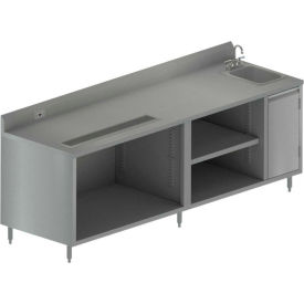 BK Resources Stainless Beverage Table Sink On Right 5