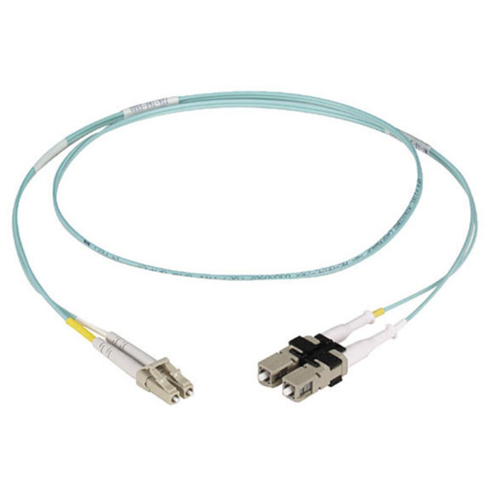 Black Box Duplex Fiber Optic Patch Cable - LC Male Network - LC Male Network - 16.4ft - Aqua (Min Order Qty 3) MPN:EFNT010-005M-LCLC