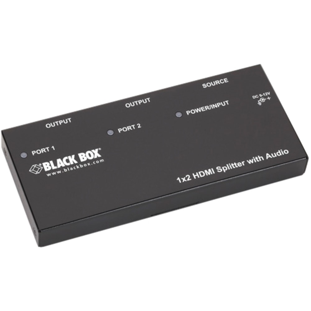 Black Box 1 x 2 HDMI Splitter with Audio - Audio Line In - Audio Line Out - 1 x HDMI In - 2 x HDMI Out MPN:AVSP-HDMI1X2