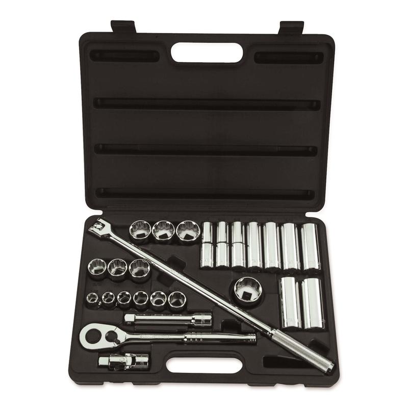 Black+Decker 26 Piece Socket Sets, 1/2 in Drive, 6 Point, 12 Point MPN:576-85-434