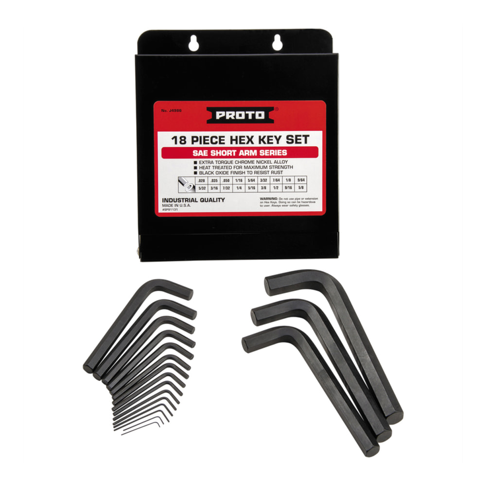 PROTO 18-Piece Hex Key Set, SAE MPN:577-4986