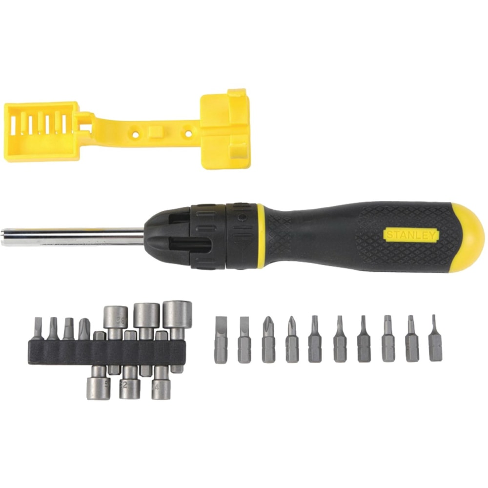 Stanley 62-574 20-Piece Multi-Bit Screwdriver Set - Alloy Steel - Ergonomic Handle, Slip Resistant, Corrosion Resistant MPN:62-574