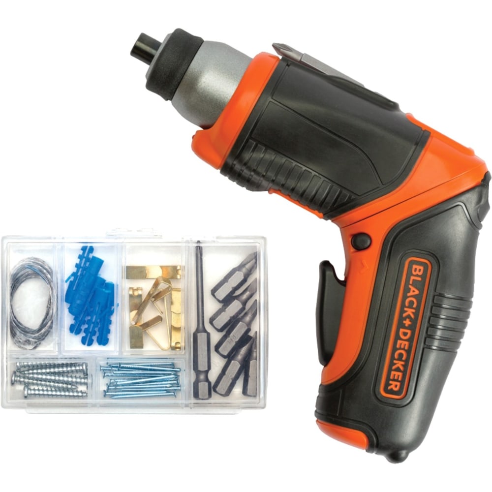 Black+Decker 4V MAX Lithium Pivot Screwdriver with Accessories - Driver Drill - Cordless - Lithium Ion (Li-Ion) MPN:BDCS40BI
