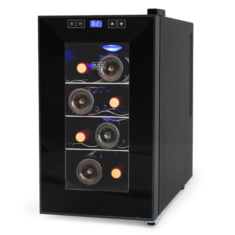 Black+Decker Thermoelectric Wine Cellar, 8-Bottle Capacity, Clear/Black MPN:BD60026