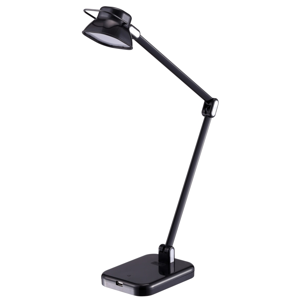 Black+Decker PureOptics Elate Dual-Arm LED Desk Task Lamp, Adjustable, 21inH, Black MPN:LED5NOV-BLK