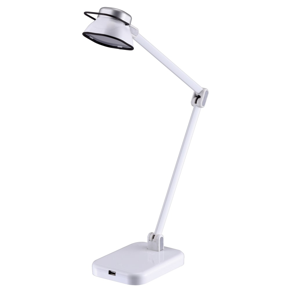 Black+Decker PureOptics Elate Dual-Arm LED Desk Task Lamp, Adjustable, 21inH, White MPN:LED5NOV-WHT