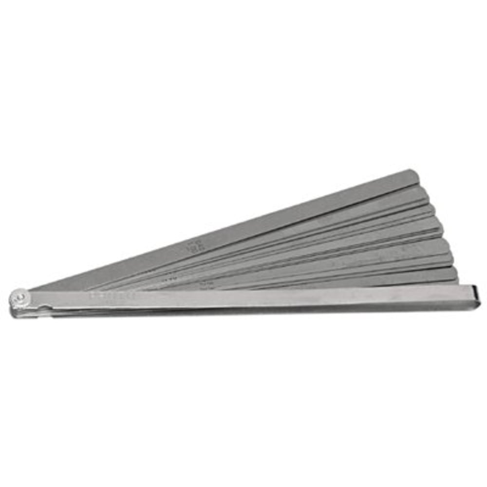 Stanley 25 Blade Long Feeler Gauge Set, 0.0015 in to 0.040 in Thickness, Inch/Metric, 1/2 in x 12 in MPN:577-000TL