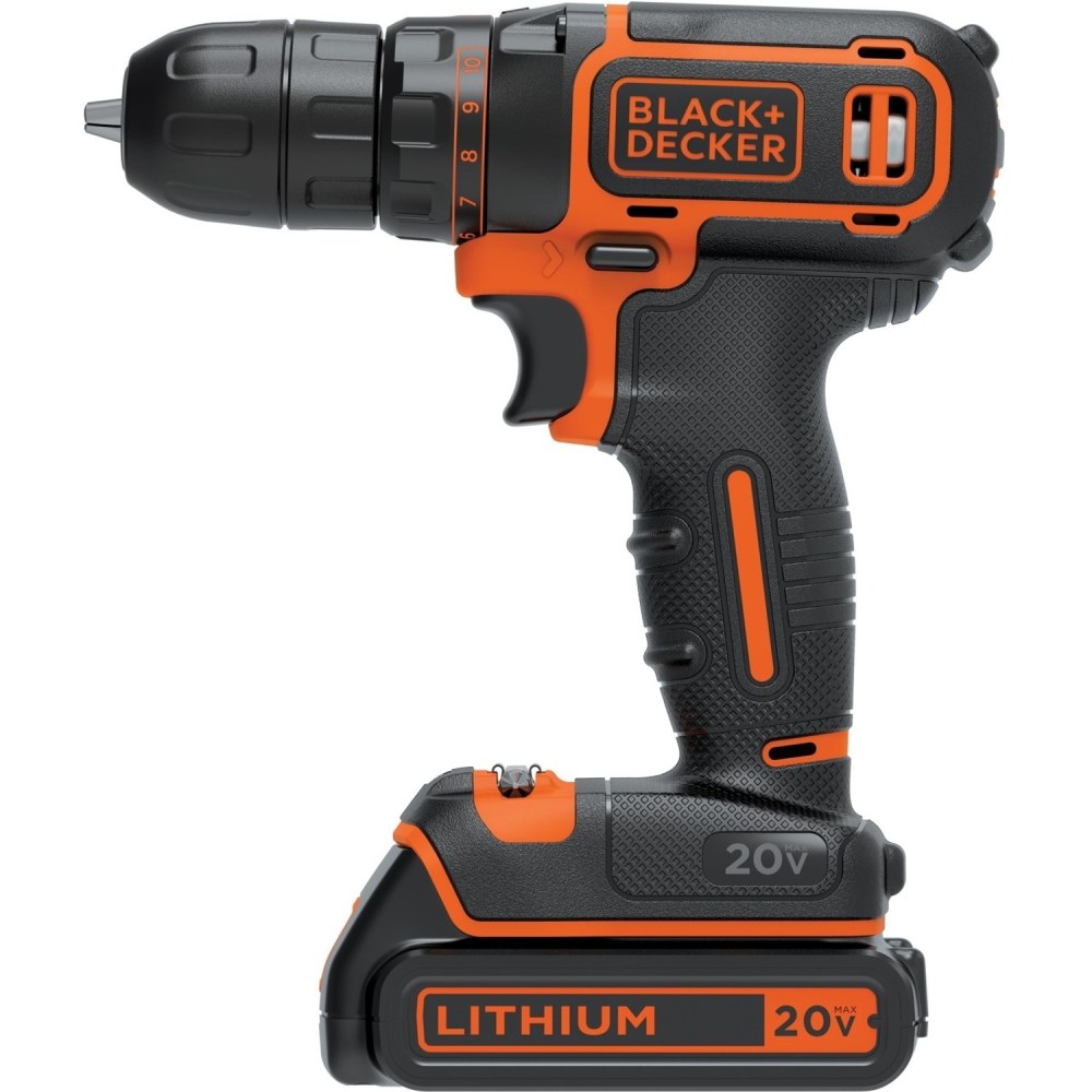 BLACK+DECKER 20-Volt MAX* Lithium Single-Speed Drill/Driver MPN:BDCDD120C