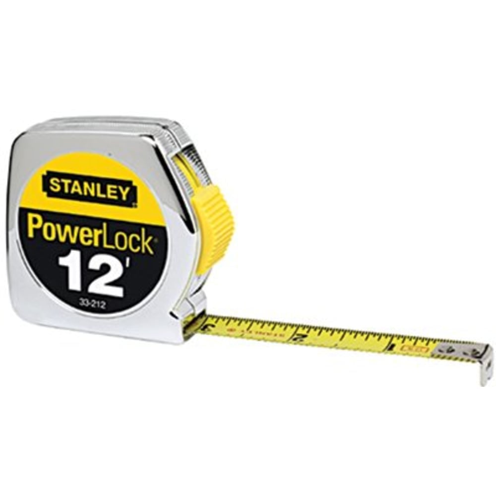 Stanley Tools Die Cast Tape Measure, Standard, 12ft x 1/2in Blade MPN:680-33-212