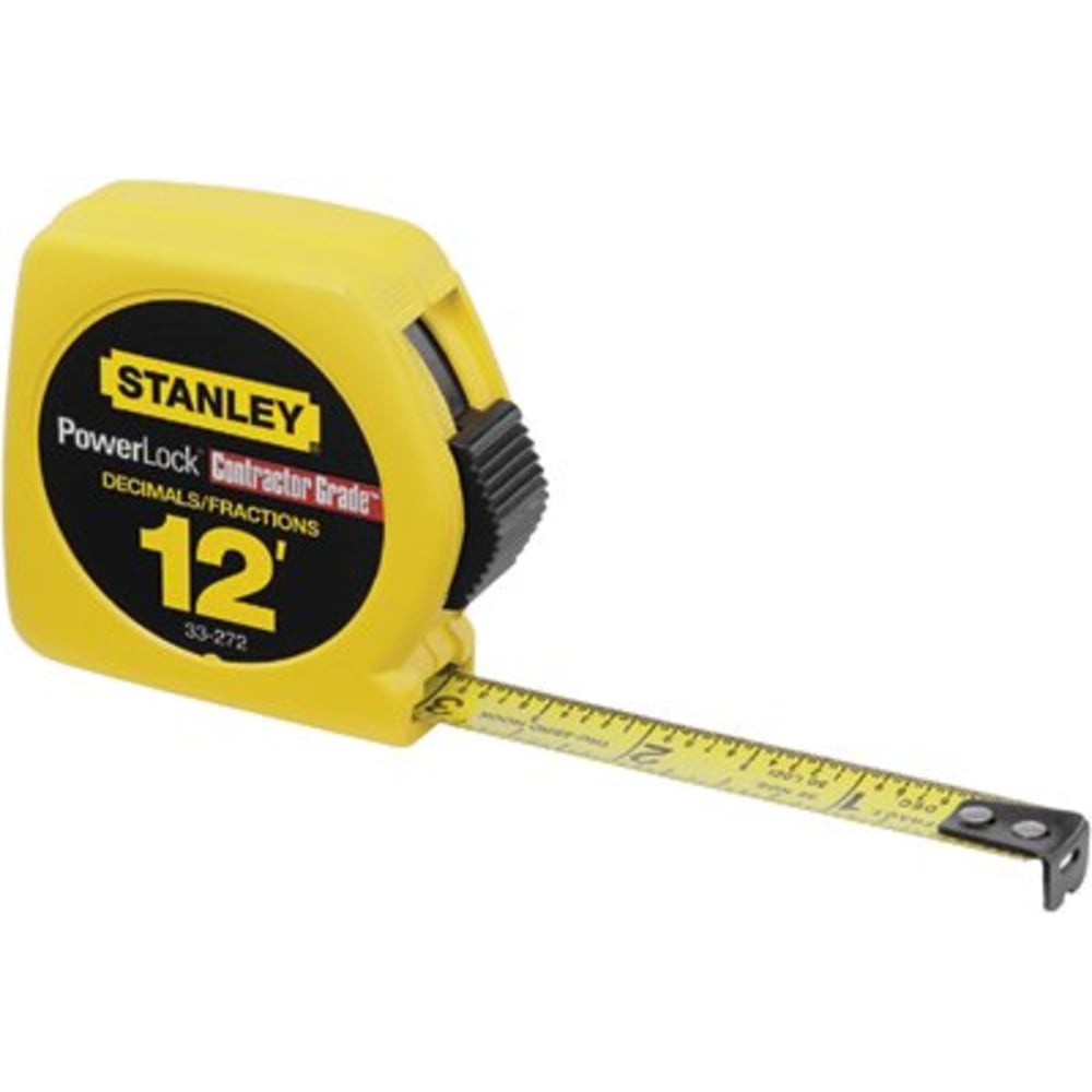 Stanley Tools ABS Tape Measure, Standard, 12ft x 1/2in Blade MPN:680-33-272