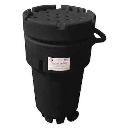 Open Head Overpack Drum, Polyethylene, 95 gal, Unlined, Black MPN:1195-BD