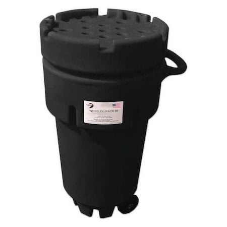 Open Head Overpack Drum, Polyethylene, 50 gal, Unlined, Black MPN:1259-BD