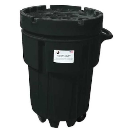 Open Head Overpack Drum, Polyethylene, 95 gal, Unlined, Black MPN:1299-BD