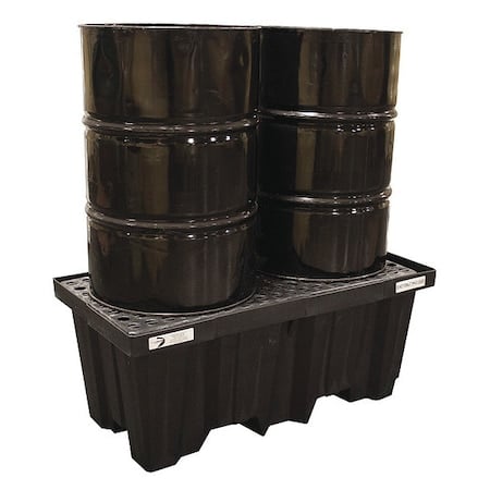 Spill Pallet, 66 gal Spill Capacity, 2 Drums, 1, 000 lb Load Capacity, Polyethylene MPN:5222-BD