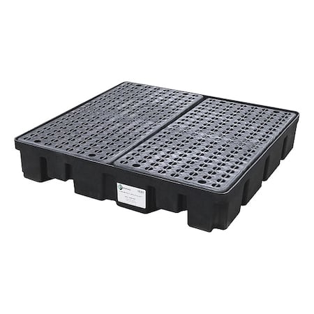 Spill Pallet, 66 gal Spill Capacity, 4 Drums, 4, 000 lb Load Capacity, Polyethylene MPN:5400-BD