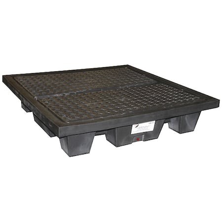Spill Pallet, 66 gal Spill Capacity, 4 Drums, 2, 000 lb Load Capacity, Polyethylene MPN:5400-BD-D