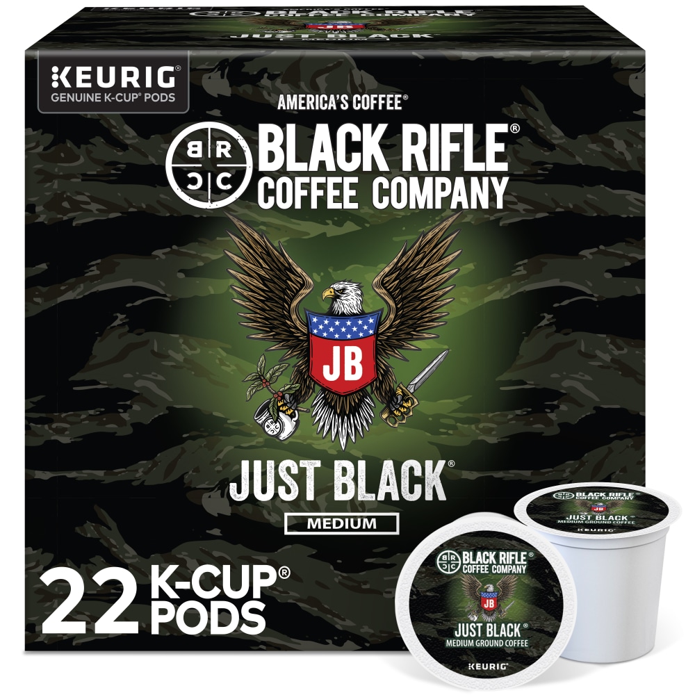 Keurig Black Rifle Coffee Company K-Cup Pods, Just Black, Medium Roast, Pack Of 22 Pods MPN:5000384042