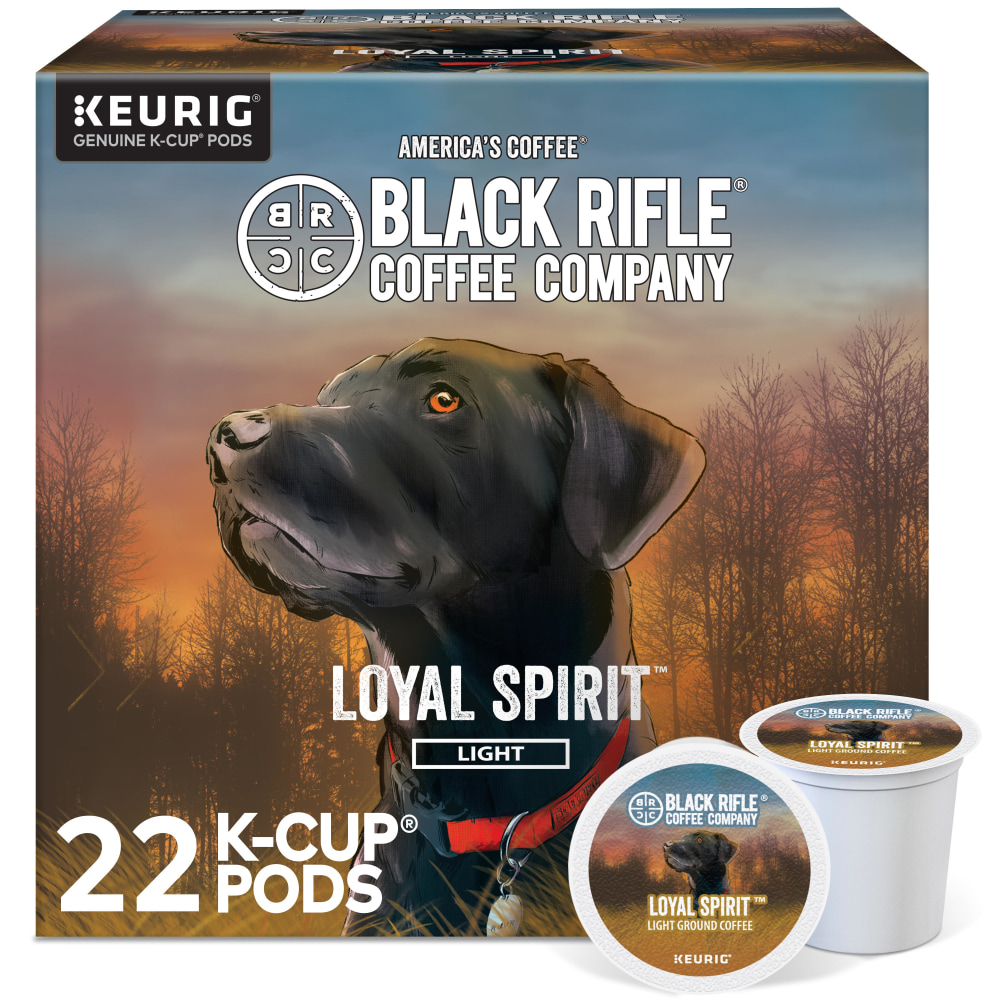 Keurig Black Rifle Coffee Company K-Cup Pods, Loyal Spirit, Light Roast, Pack Of 22 Pods MPN:5000384046