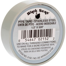 Black Swan PTFE - Tape - Gray Stainless Steel 1/2