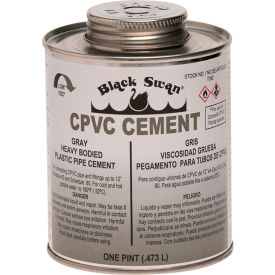 Black Swan CPVC Cement (Gray) - Heavy Bodied 1 Pt 07242 - Pkg Qty 12