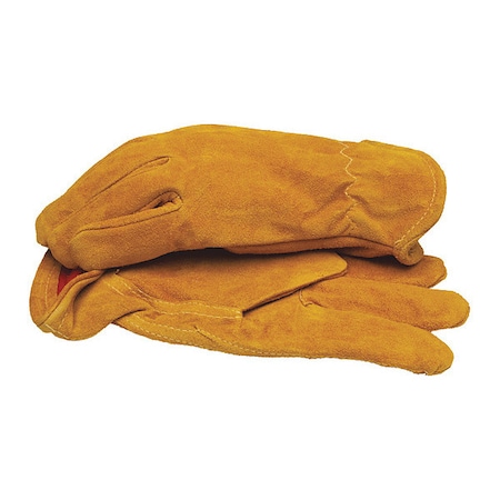 Split Leather Gloves, with Red Fleece, L MPN:91030/L