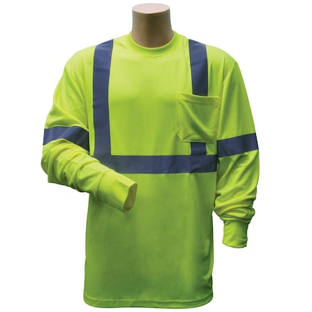 Hi-Vis ANSI Long Sleeve Pocket T-Shirt w/ Reflective Tape - 3XL MPN:BCOHVLST3X