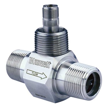 Flowmeter, Turbine, 3 GPM, 1/2 In MNPT MPN:B110-375-1/2