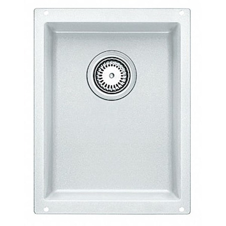 Precis Medium Single, White, Undermount Mount, 0 Hole MPN:513422