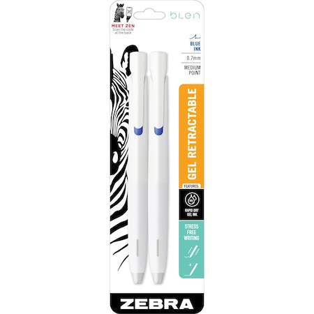 Retractable Gel 0.7 mm, White/Blue, PK2 MPN:41422