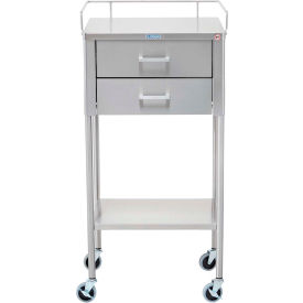 Blickman 7754SS George Anesthesia Utility Table with 2 Drawers 20