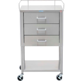 Blickman 7857SS Saturn Anesthesia Utility Table with 3 Drawers 20