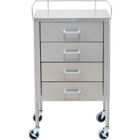 Blickman 7859SS Galaxy Anesthesia Utility Table with 4 Drawers 20