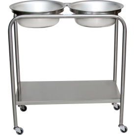 Blickman Double Basin Solution Stand w/ H Brace Stainless Steel 29