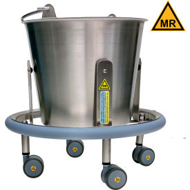 Blickman MRI Safe Lenox Kickbucket w/13 QT Pail w/Rubber Bumper 0817766066
