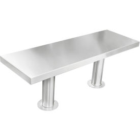 Blickman Gowning Bench w/ 2 Legs & w/o Backrest Floor Mounted 48