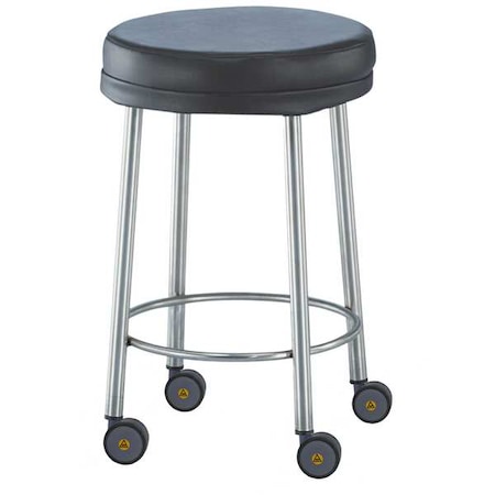MR Stool, Vinyl, Black, 23 in Seat Height MPN:7445MR-C