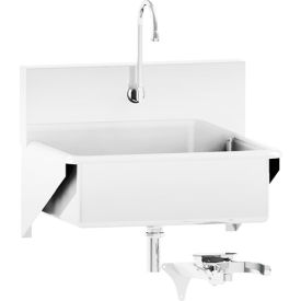 Blickman Single Station Windsor Scrub Sink Wall Mounted with Knee Action Control Stainless Steel 1317878000