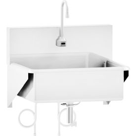 Blickman Single Station Windsor Scrub Sink Wall Mounted w/ Infrared Water Control Stainless Steel 1317878001