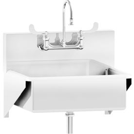 Blickman Single Station Windsor Scrub Sink Wall Mounted with Elbow Action Control Stainless Steel 1317878004