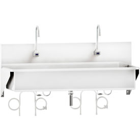 Blickman Double Station Windsor Scrub Sink Wall Mounted w/ Infrared Water Control Stainless Steel 1317879001