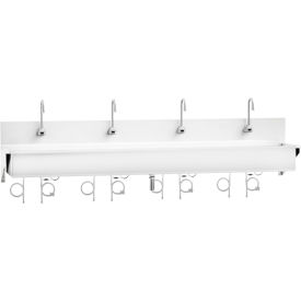 Blickman Four Station Windsor Scrub Sink Wall Mounted with Infrared Water Control Stainless Steel 1317881001